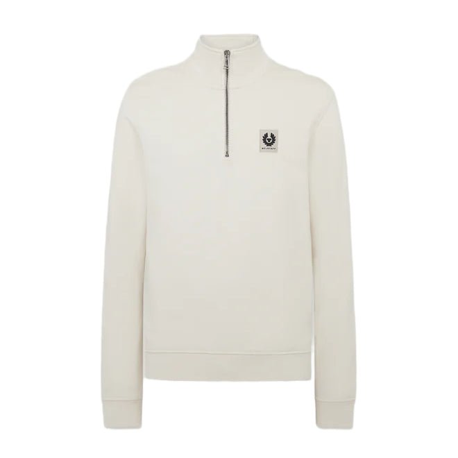 Belstaff Quarter Zip Sweatshirt - Silver Birch - Escape Menswear