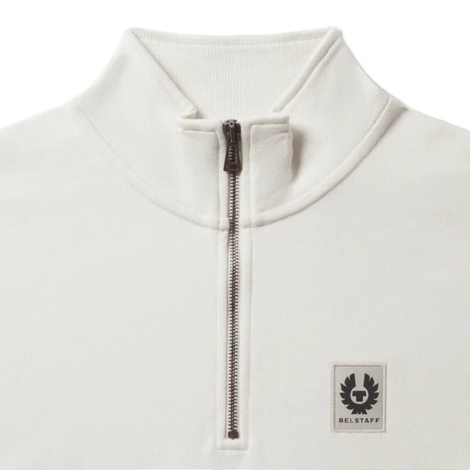 Belstaff Quarter Zip Sweatshirt - Silver Birch - Escape Menswear
