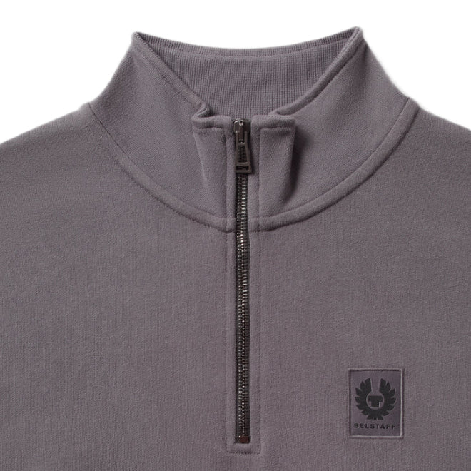 Belstaff Quarter Zip Sweatshirt - Tornado Grey - Escape Menswear