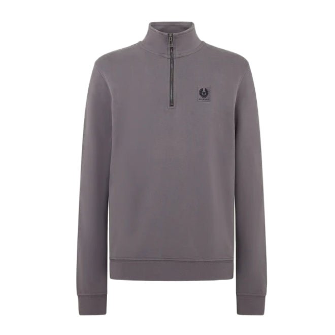 Belstaff Quarter Zip Sweatshirt - Tornado Grey - Escape Menswear