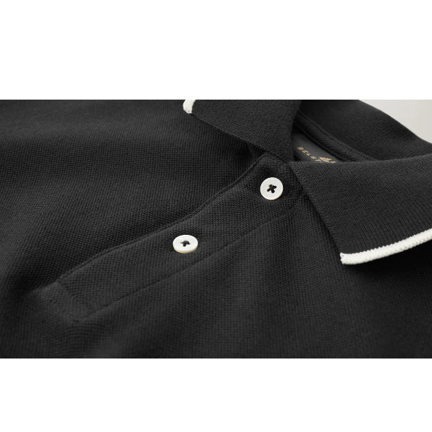 Belstaff Tipped Polo Shirt - Black - Escape Menswear
