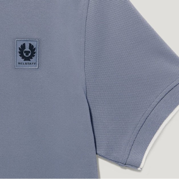 Belstaff Tipped Polo Shirt - Blue Flint - Escape Menswear