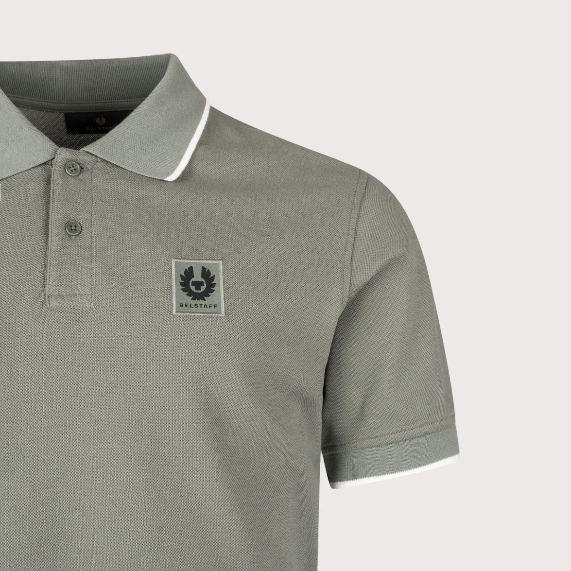 Belstaff Tipped Polo Shirt - Sage Green - Escape Menswear