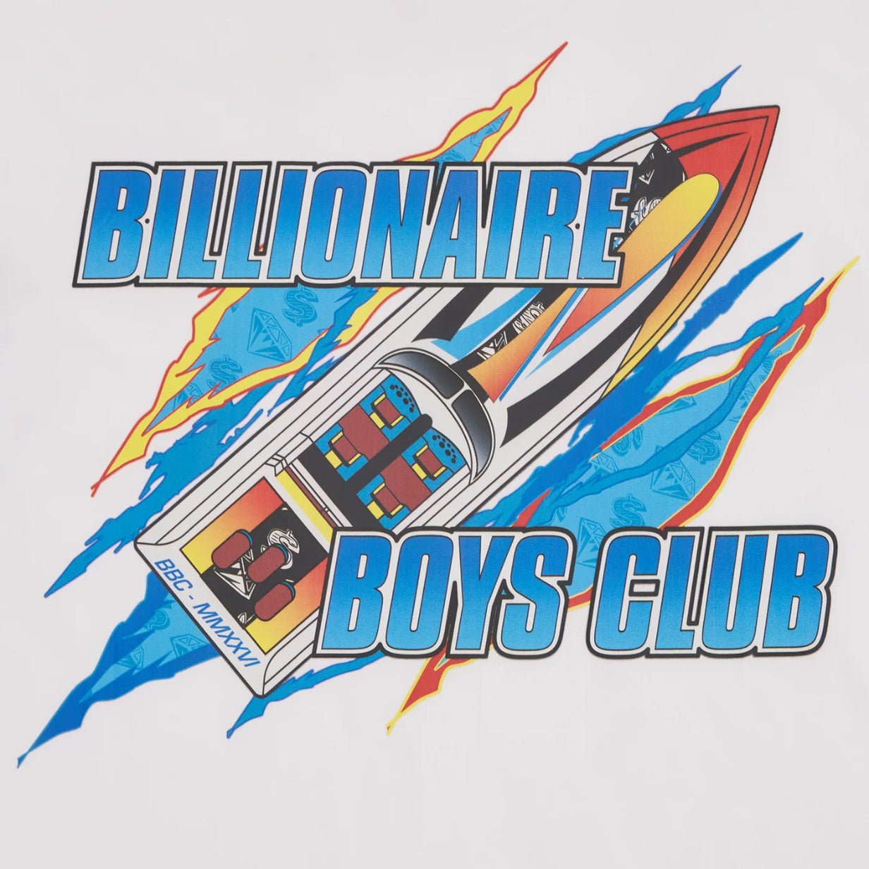 Billionaire Boys Club Speed Ripper T-Shirt - White - Escape Menswear