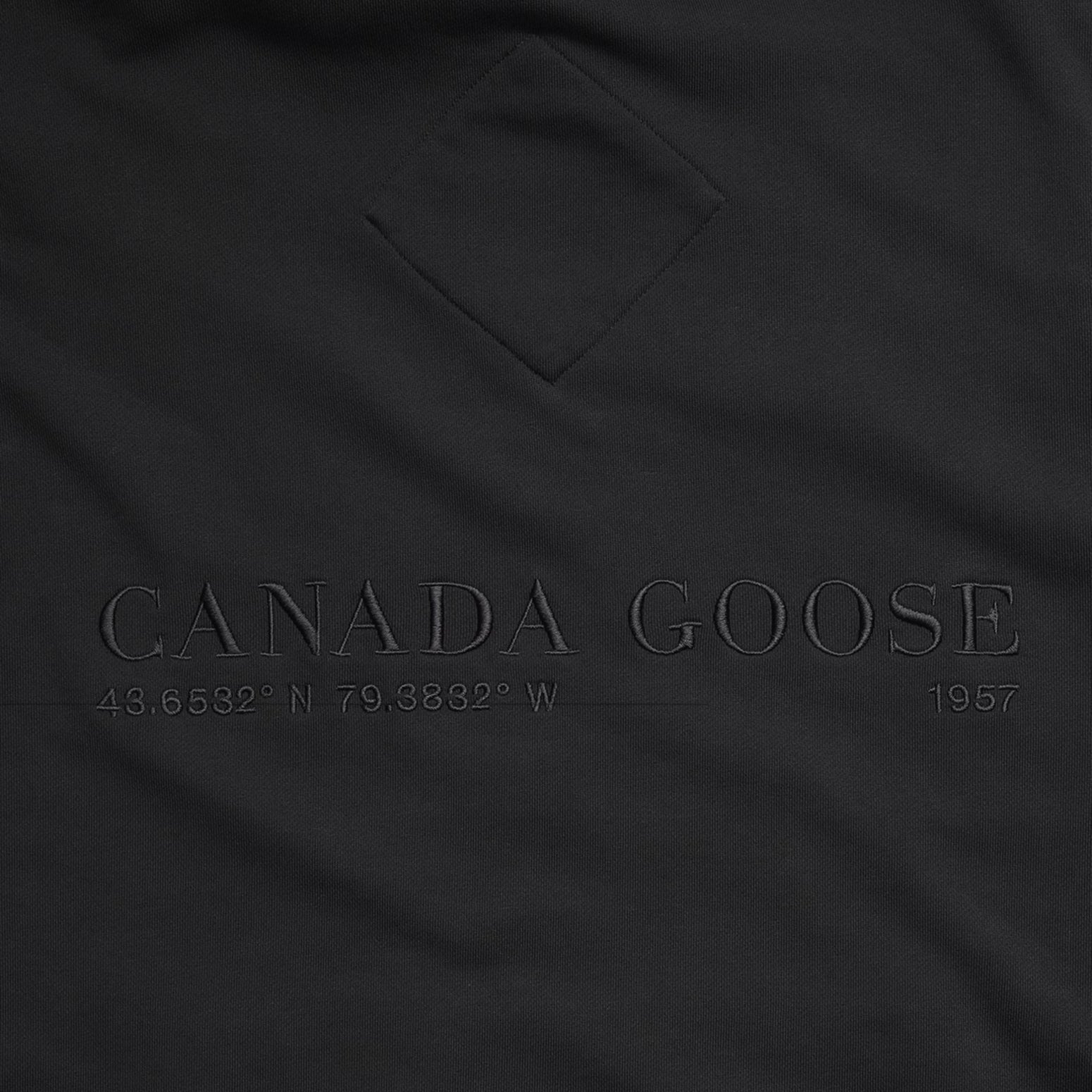 Canada Goose Huron Embroidered Hoodie - 9061 Black - Escape Menswear