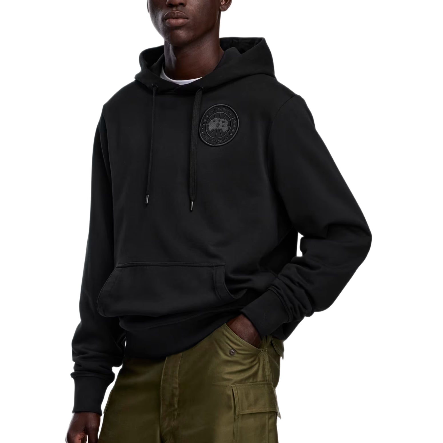 Canada Goose Huron Embroidered Hoodie - 9061 Black - Escape Menswear