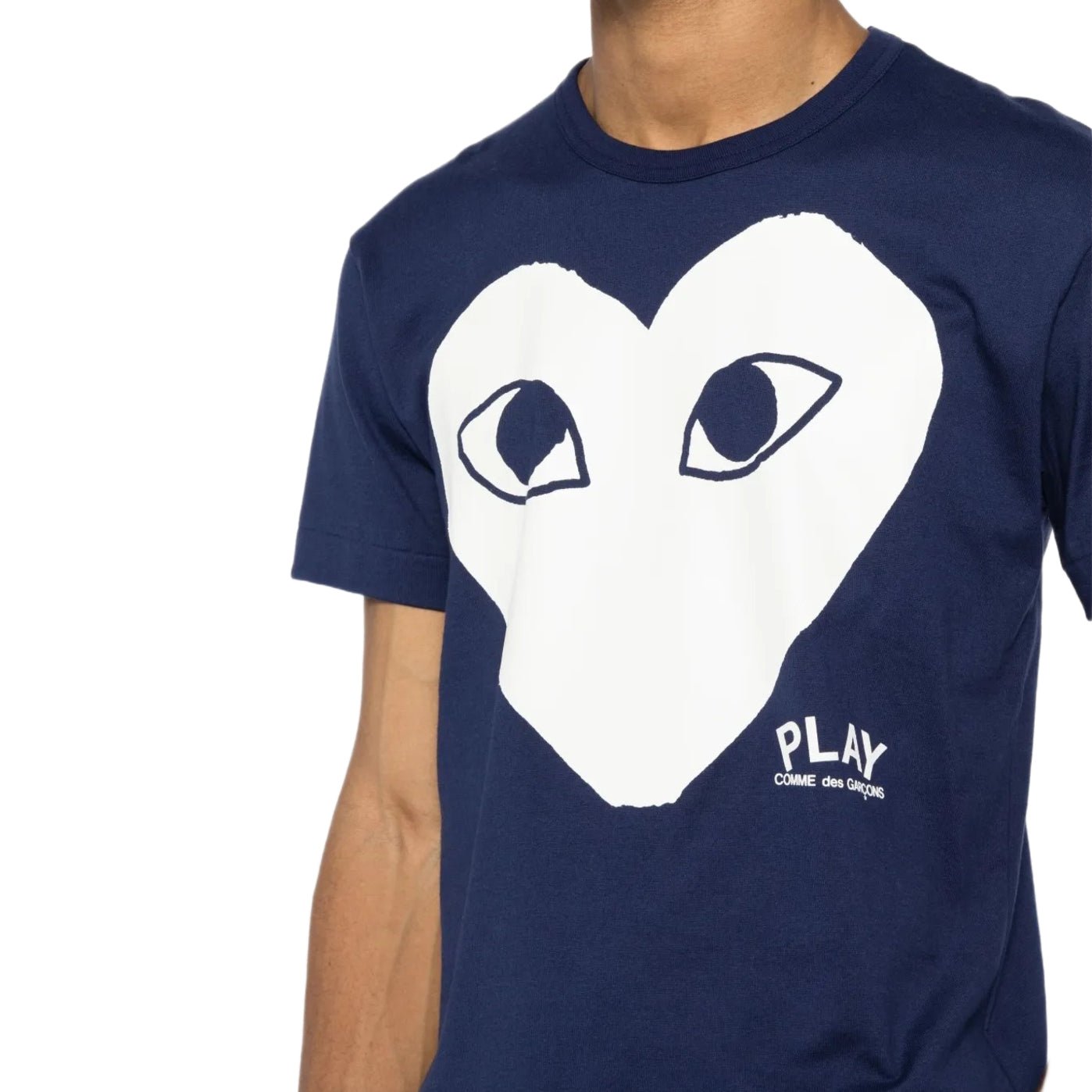 Comme des Garçons Heart Printed T-Shirt - Navy - Escape Menswear