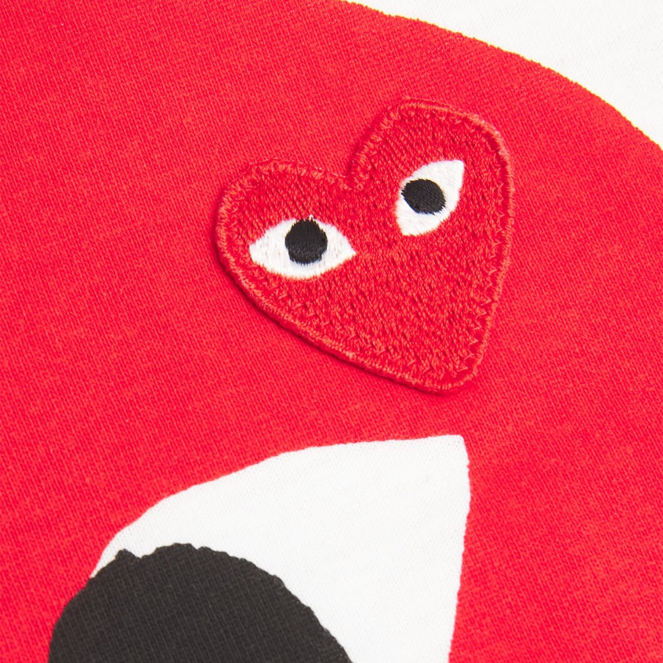 Comme des Garçons Play Big Heart Logo T-Shirt - White - Escape Menswear