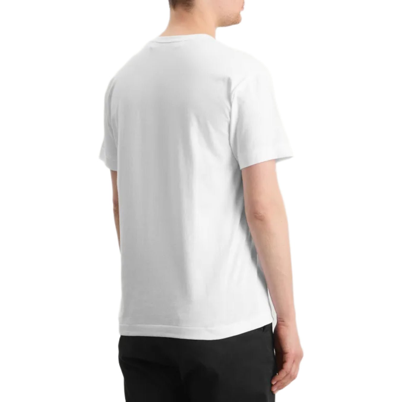 Comme des Garçons Play Logo Print T-Shirt - White - Escape Menswear