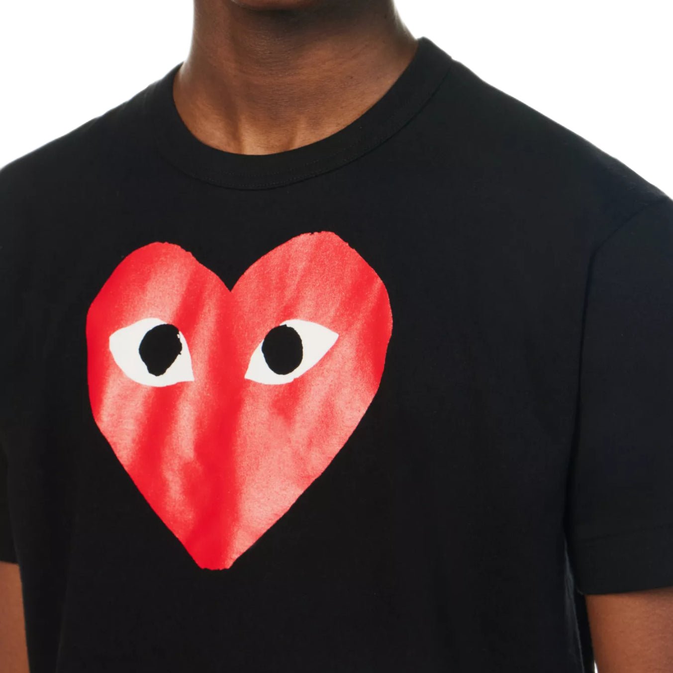 Comme des Garçons Play Red Heart T-Shirt - Black - Escape Menswear