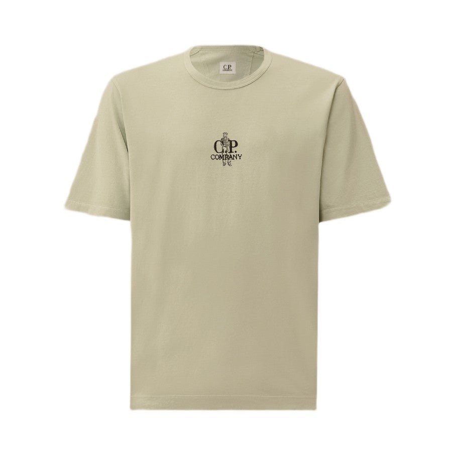 CP Company 1020 Jersey Embroidary T-Shirt - 804 Misty Blue - Escape Menswear