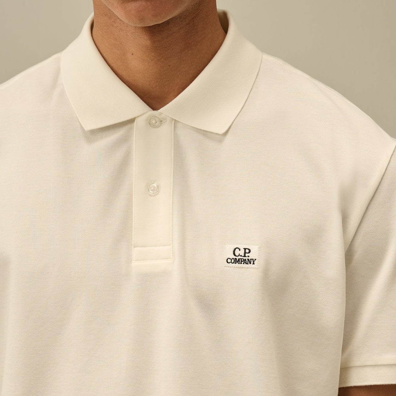 CP Company 18CMPL065A Polo Shirt - 103 Gauze White - Escape Menswear