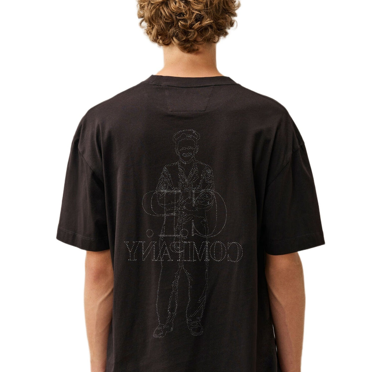 CP Company 30/1 Jersey Comfort Logo T-Shirt - 999 Black - Escape Menswear