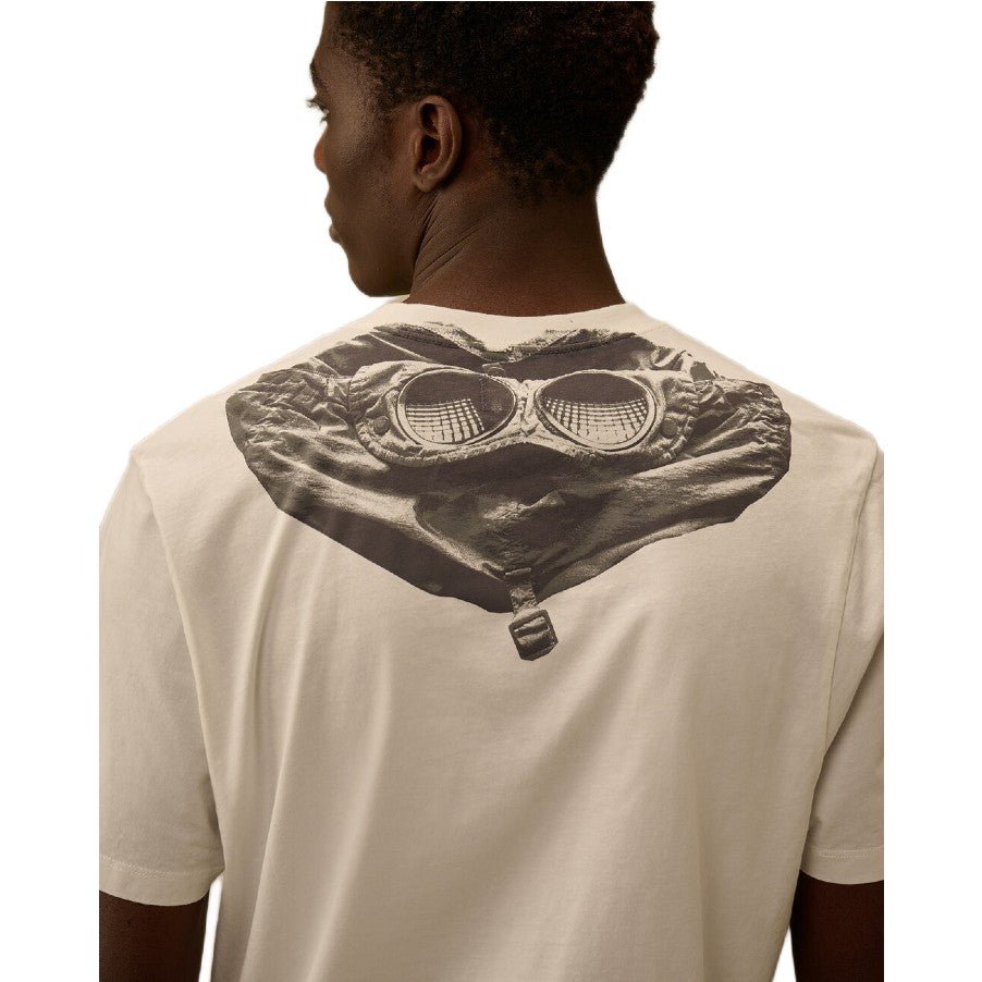 CP Company 30/1 Jersey Goggle T-Shirt - 103 Gauze White - Escape Menswear