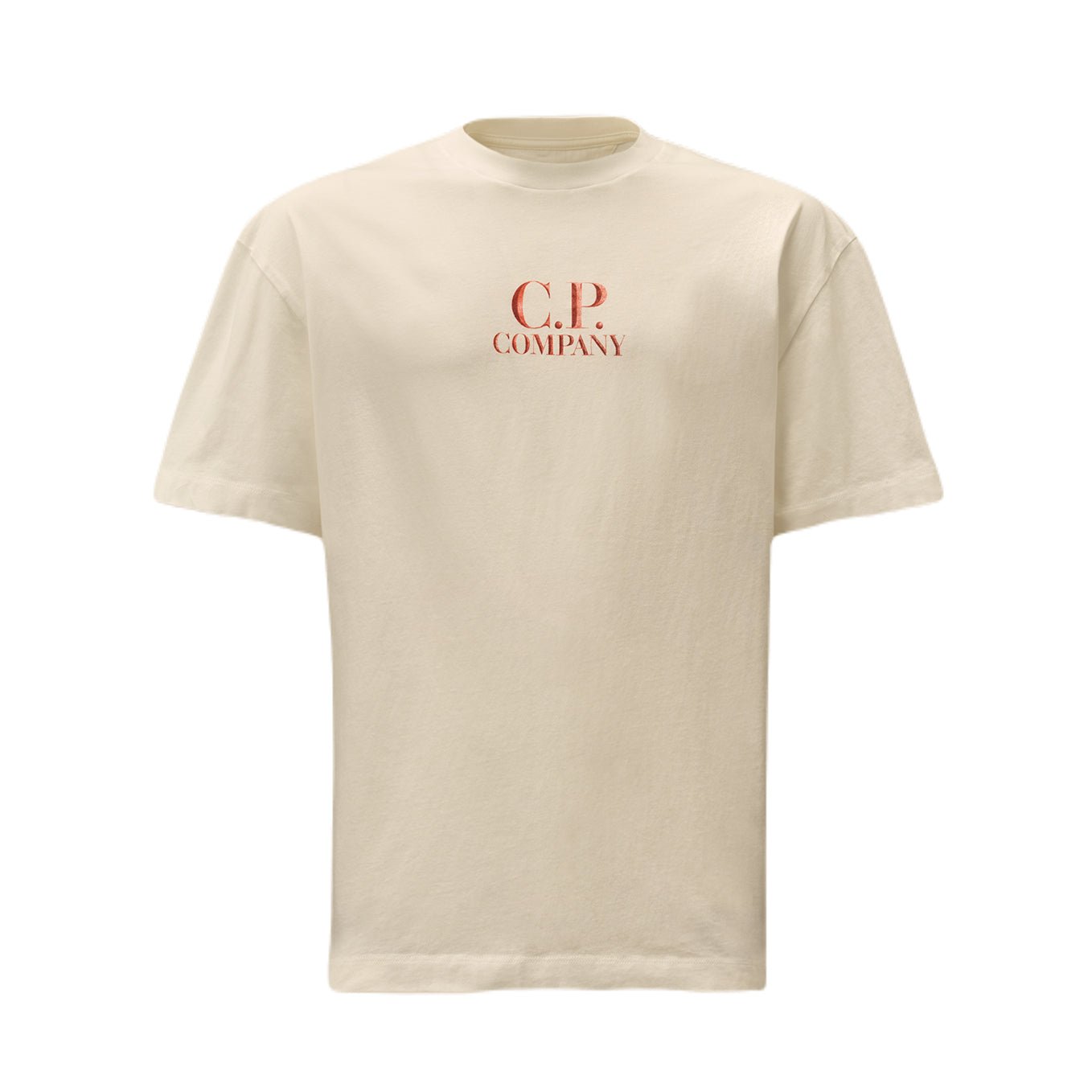 CP Company 30/1 Jersey Logo T-Shirt - 103 Gauze White - Escape Menswear