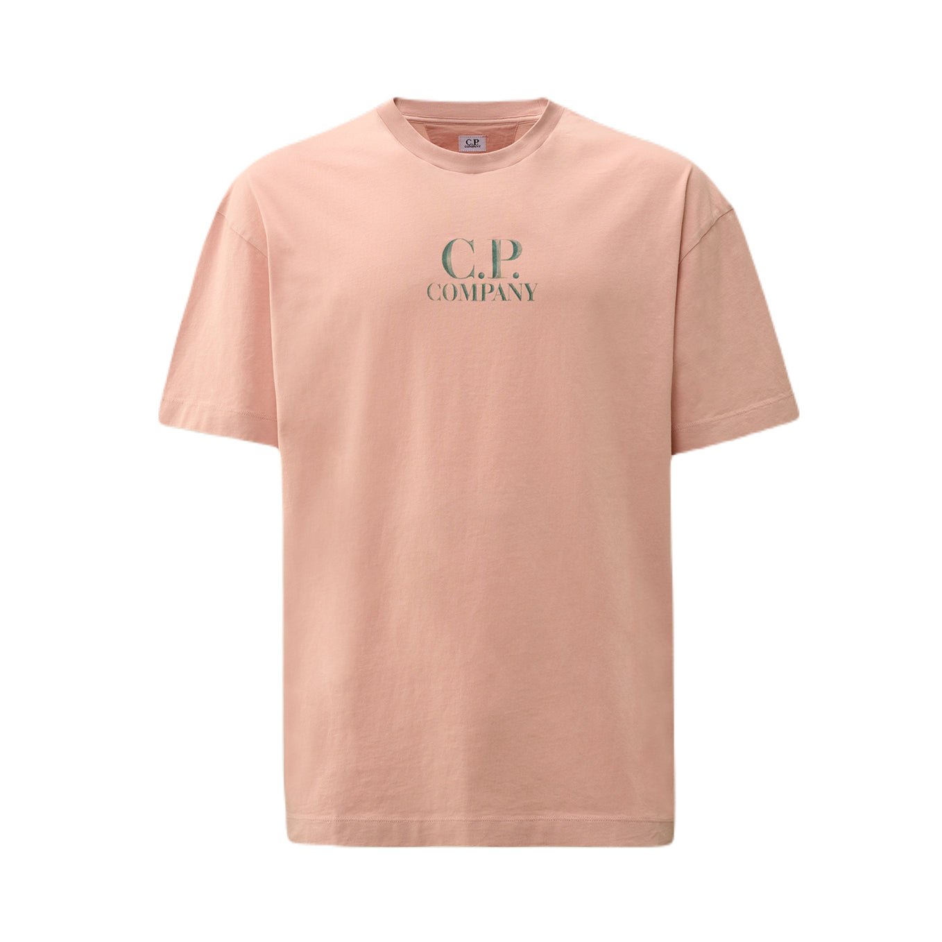 CP Company 30/1 Jersey Logo T-Shirt - 520 Misty Rose - Escape Menswear