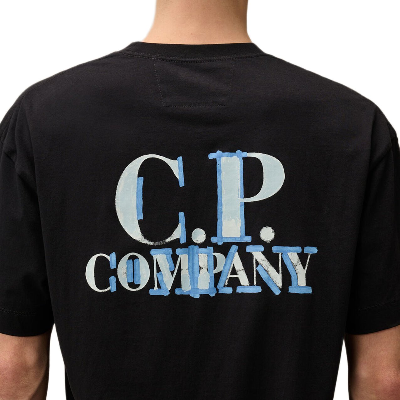 CP Company 30/1 Printed Logo T-Shirt - 888 Total Eclipse - Escape Menswear