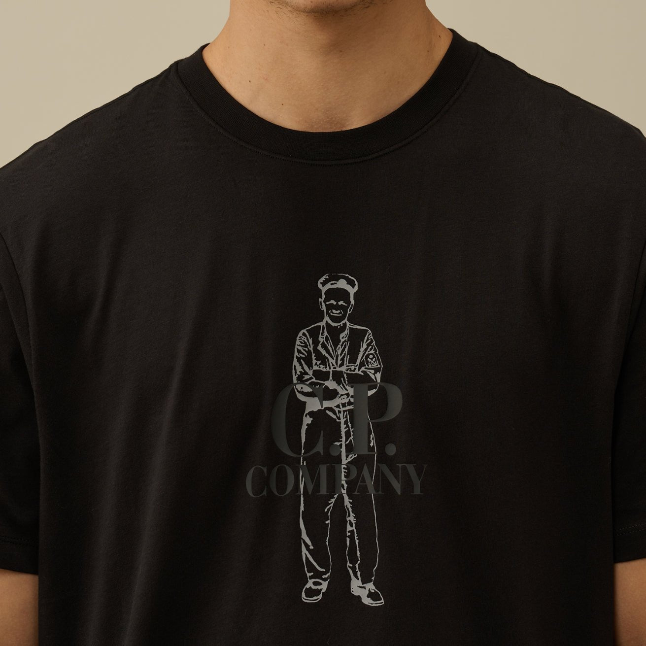 C.P. Company British Sailor T-Shirt - 999 Black - Escape Menswear