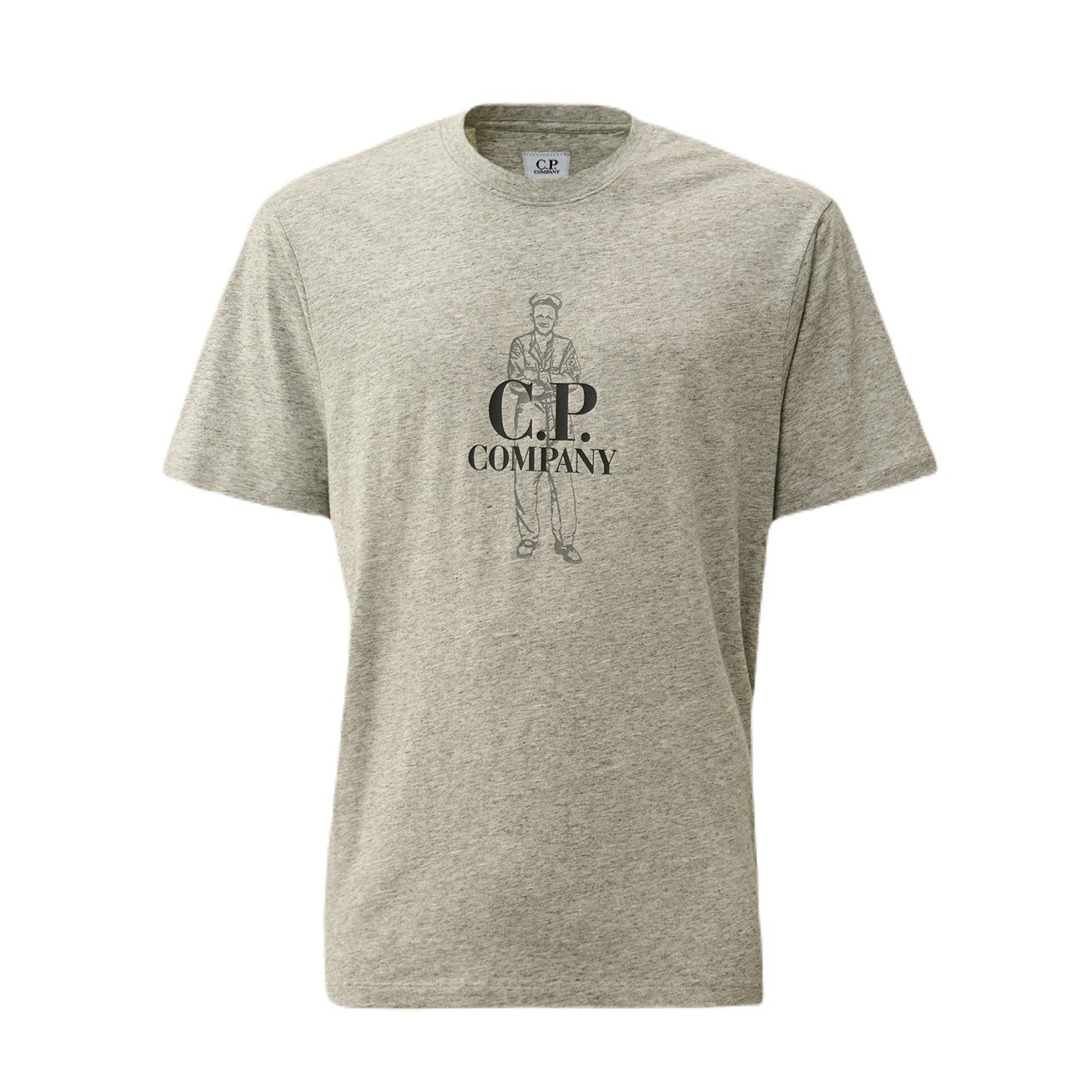 C.P. Company British Sailor T-Shirt - M94 Grey Melange - Escape Menswear