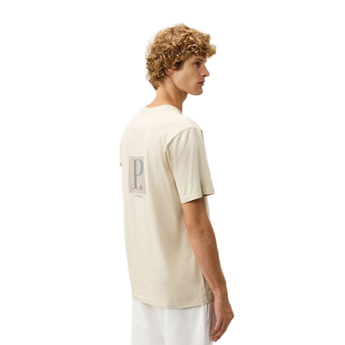 CP Company Chest-Back Logo T-Shirt - 120 Silver Birch - Escape Menswear