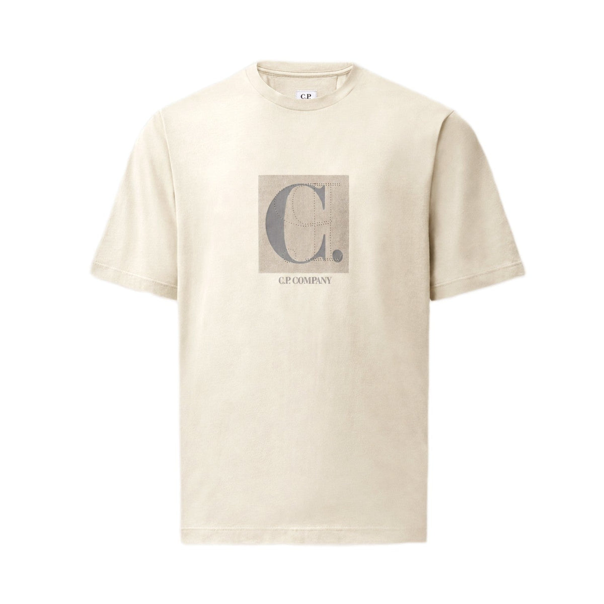 CP Company Chest-Back Logo T-Shirt - 120 Silver Birch - Escape Menswear