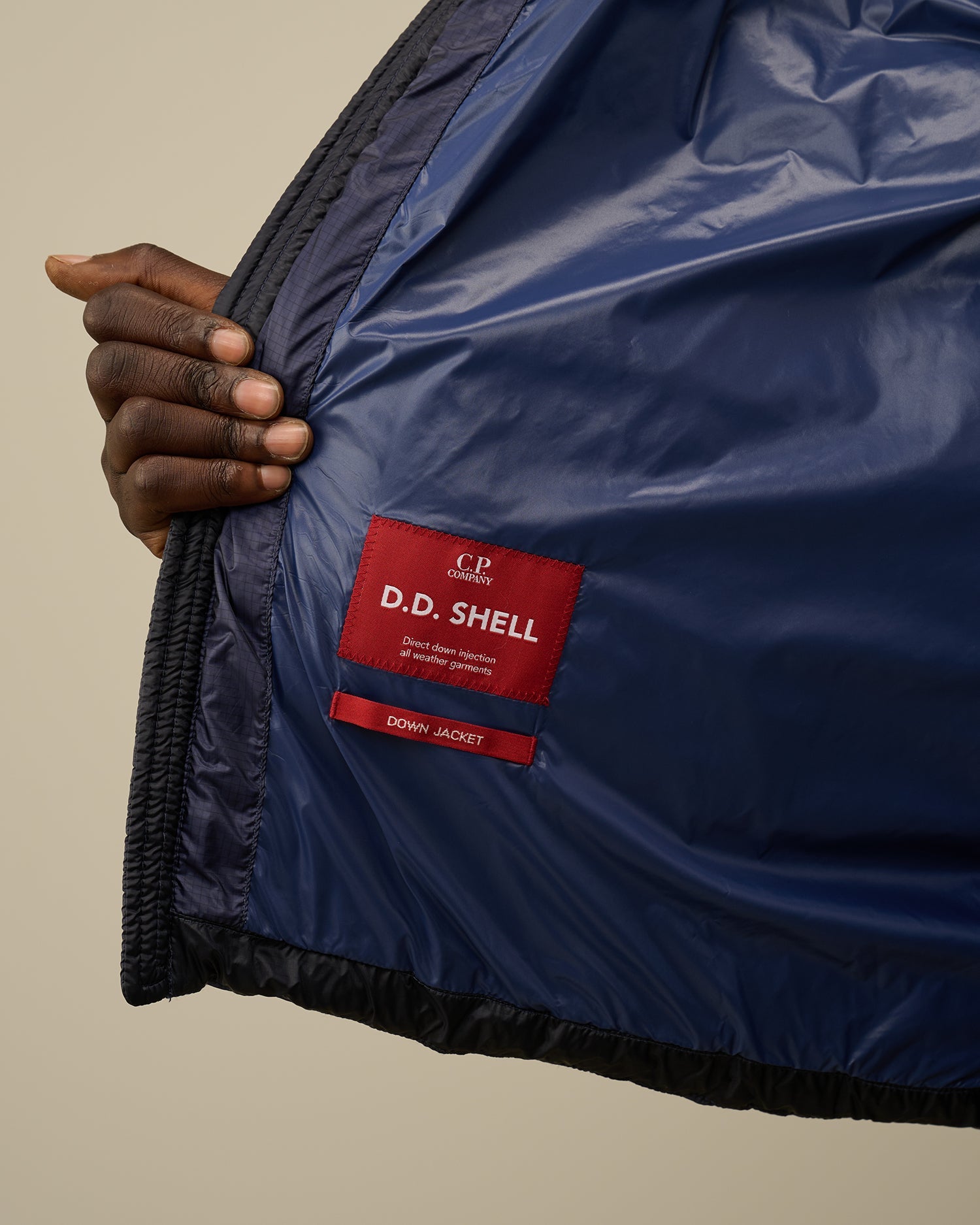 C.P. Company D.D. Shell Hooded Jacket - 887 Estate Blue - Escape Menswear