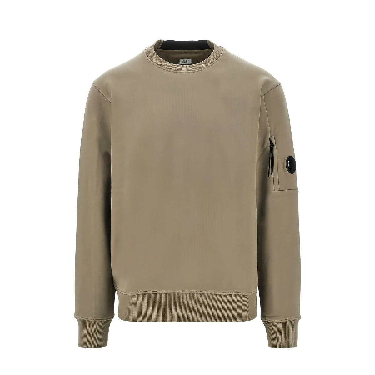 CP Company Diagonal Fleece Lens Sweatshirt - 356 Rock Beige - Escape Menswear