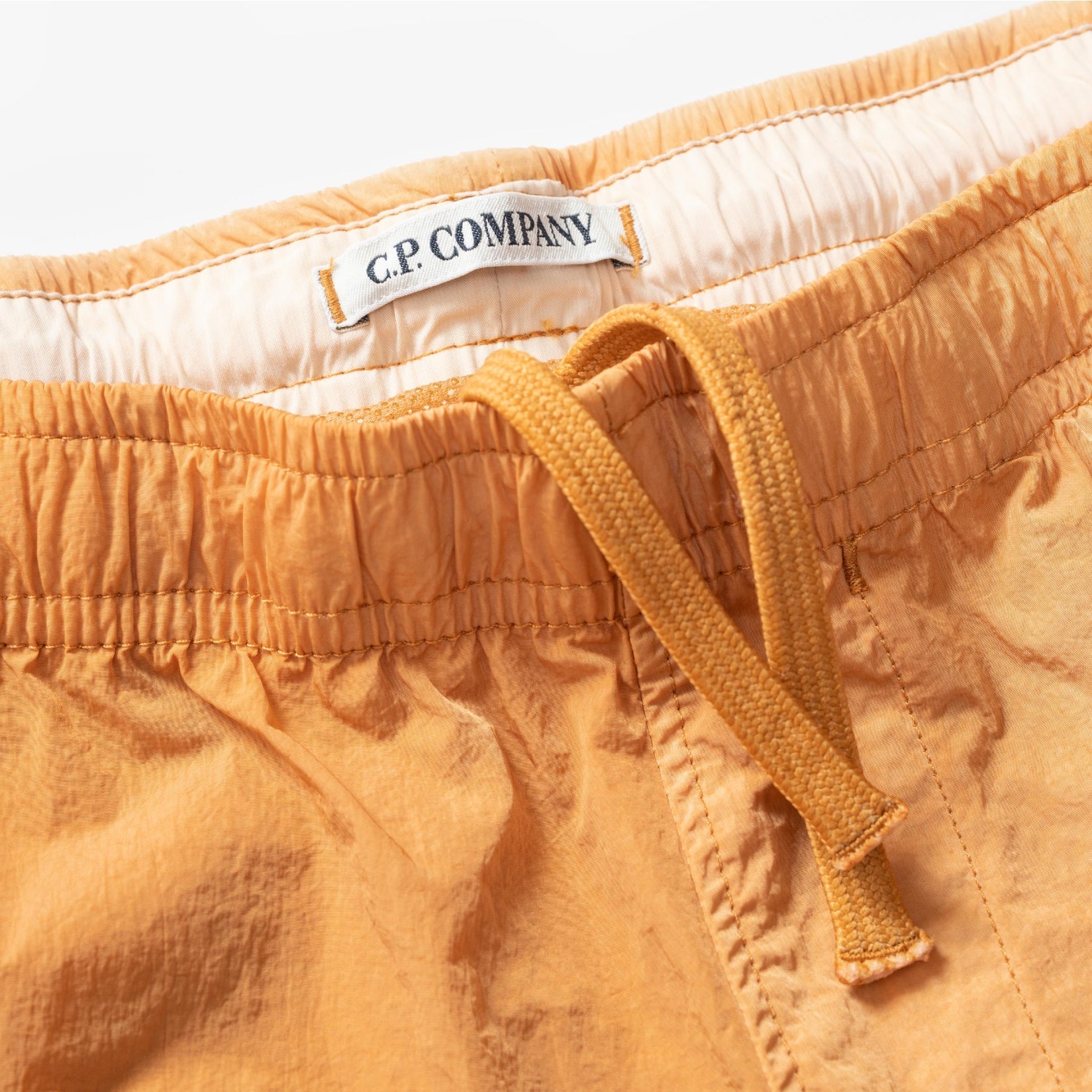 C.P. Company Eco-Chrome R Logo Swim Shorts - 437 Pastry Orange - Escape Menswear