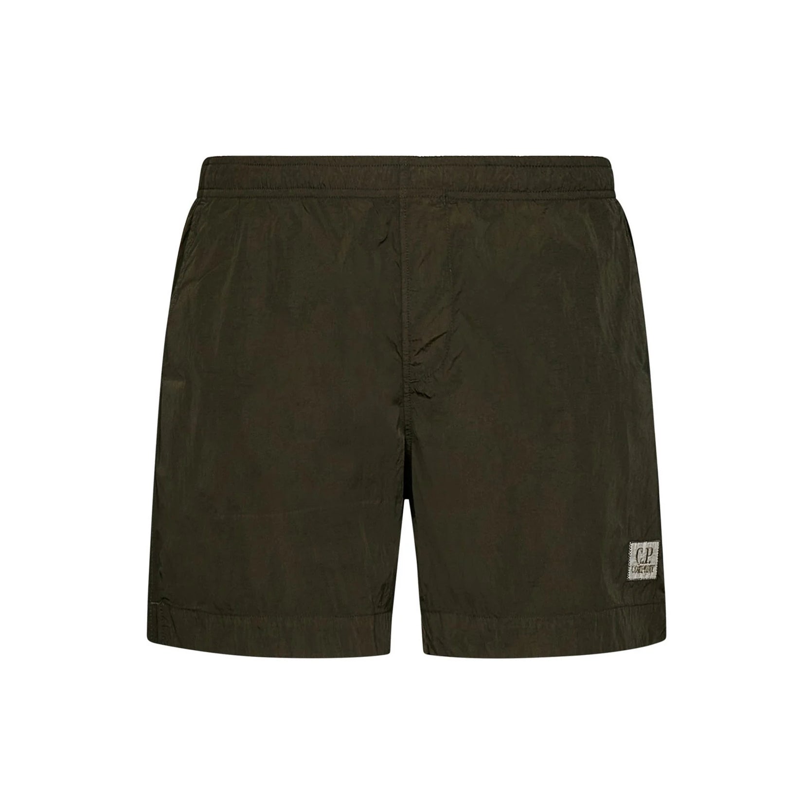 C.P. Company Eco-Chrome R Logo Swim Shorts - 683 Ivy Green - Escape Menswear