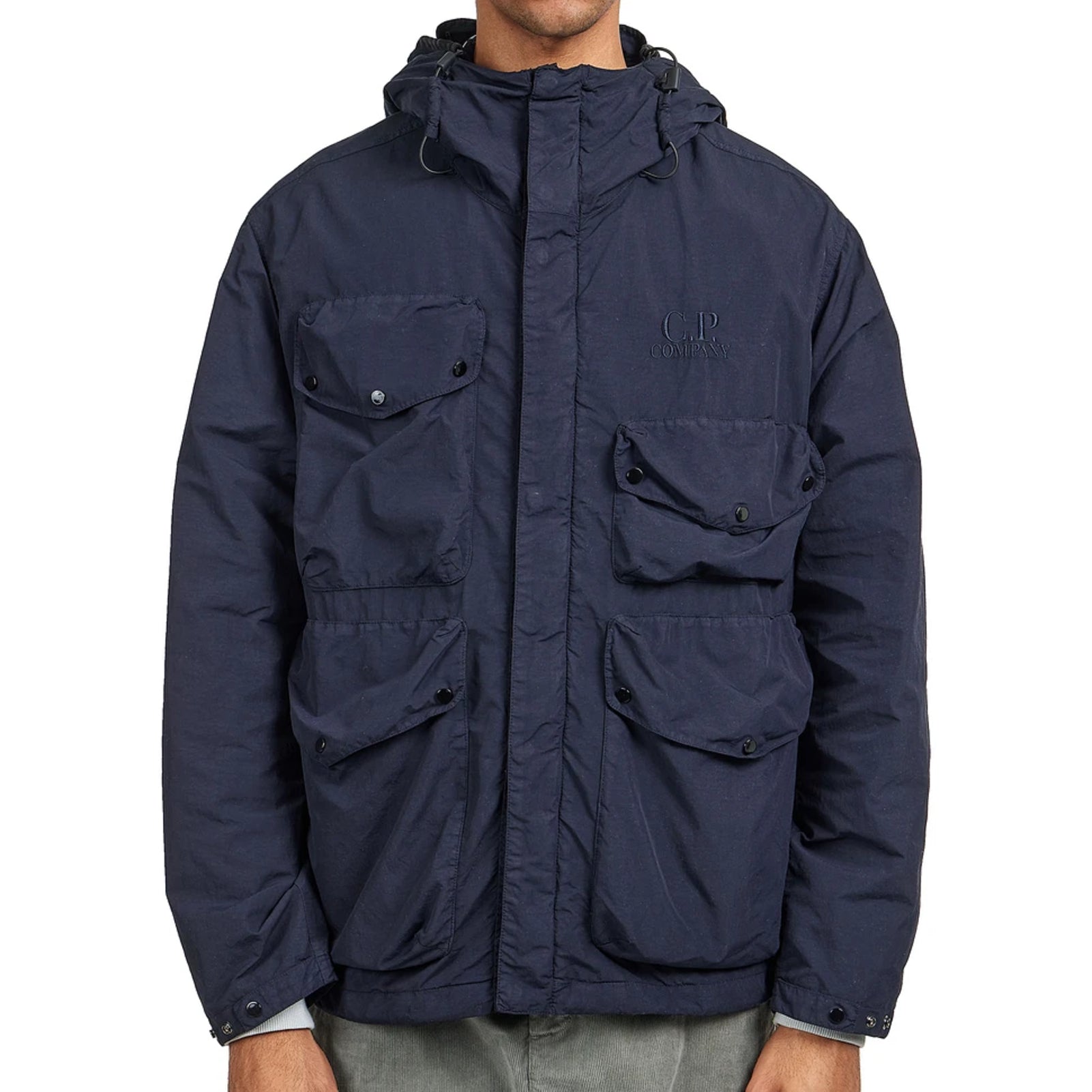 CP Company Flatt Nylon Goggle Jacket - 888 Total Eclipse - Escape Menswear