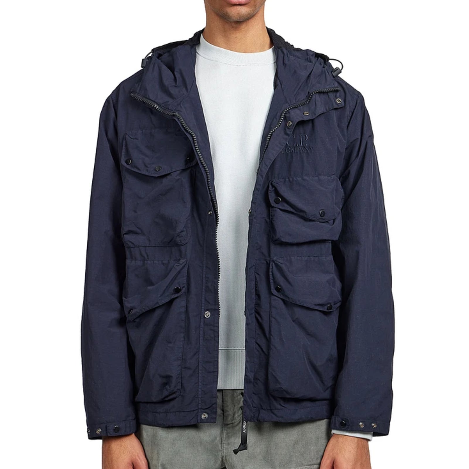 CP Company Flatt Nylon Goggle Jacket - 888 Total Eclipse - Escape Menswear