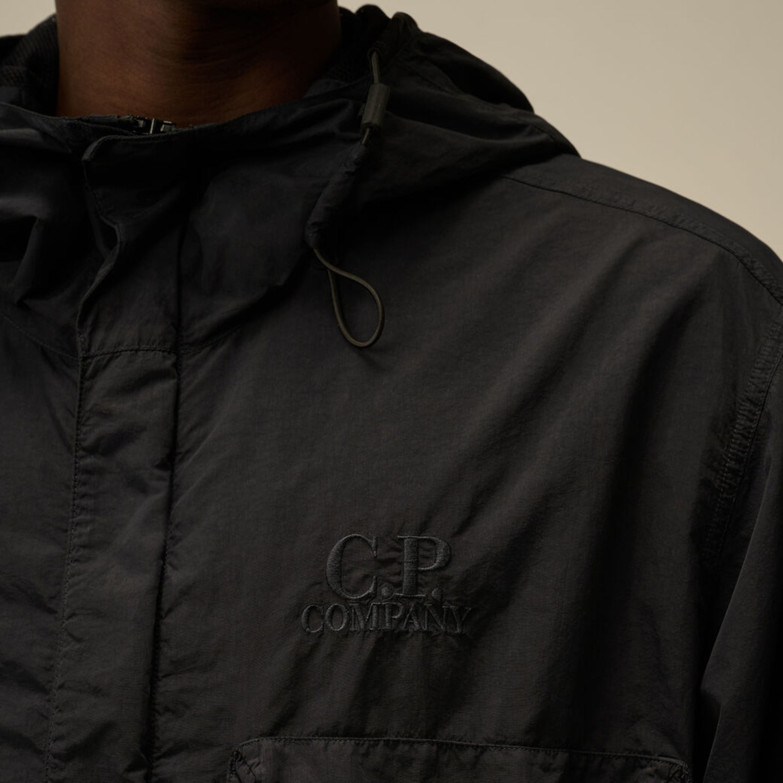 CP Company Flatt Nylon Goggle Jacket - 999 Black - Escape Menswear