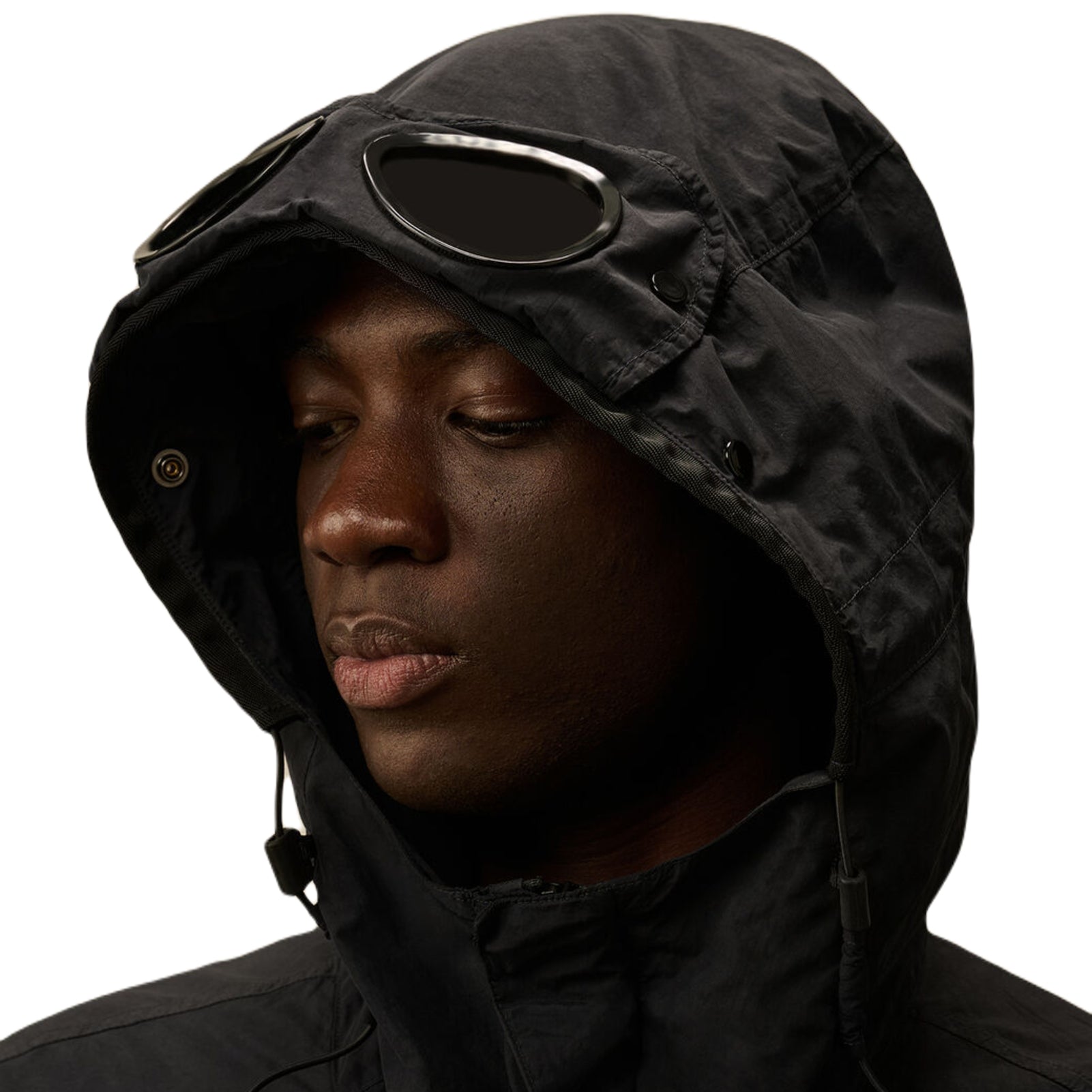 CP Company Flatt Nylon Goggle Jacket - 999 Black - Escape Menswear