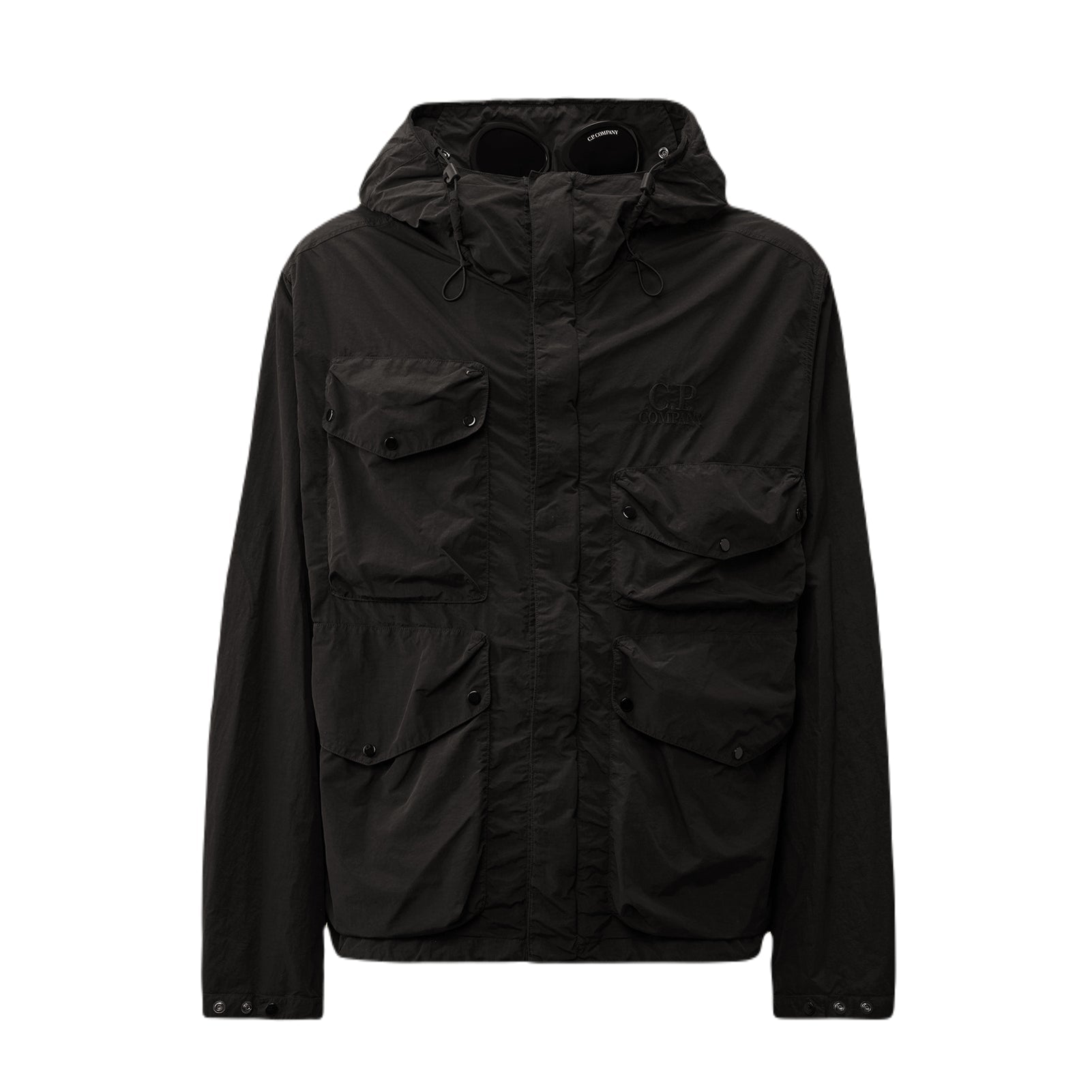 CP Company Flatt Nylon Goggle Jacket - 999 Black - Escape Menswear
