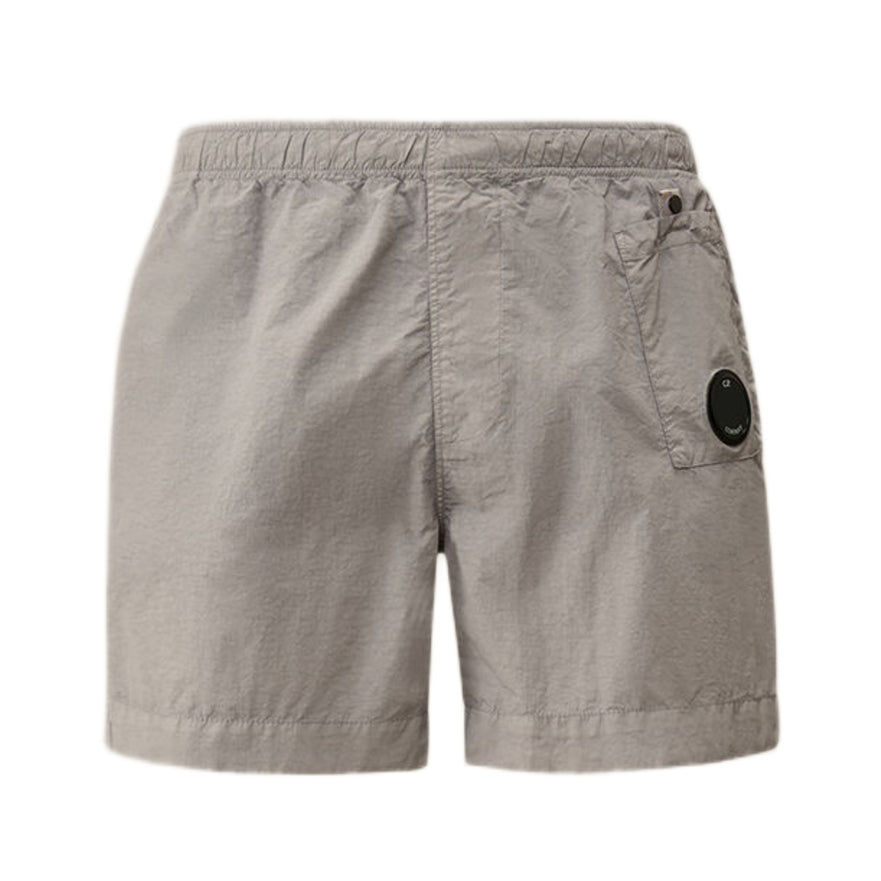 CP Company Flatt Nylon Swim Shorts - 916 Limestone Grey - Escape Menswear