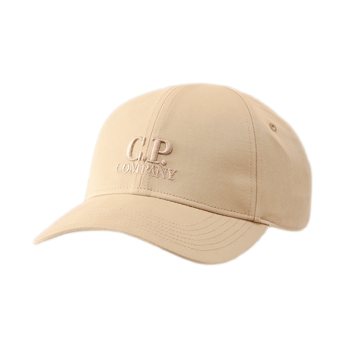 CP Company Gabardine Logo Cap - 327 Beige - Escape Menswear