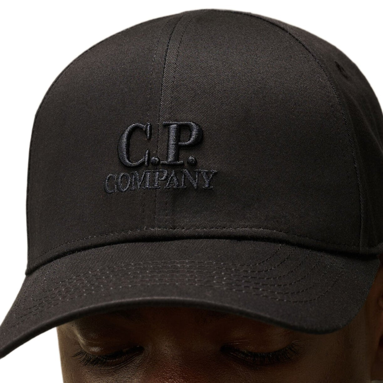 CP Company Gabardine Logo Cap - 888 Total Eclipse - Escape Menswear