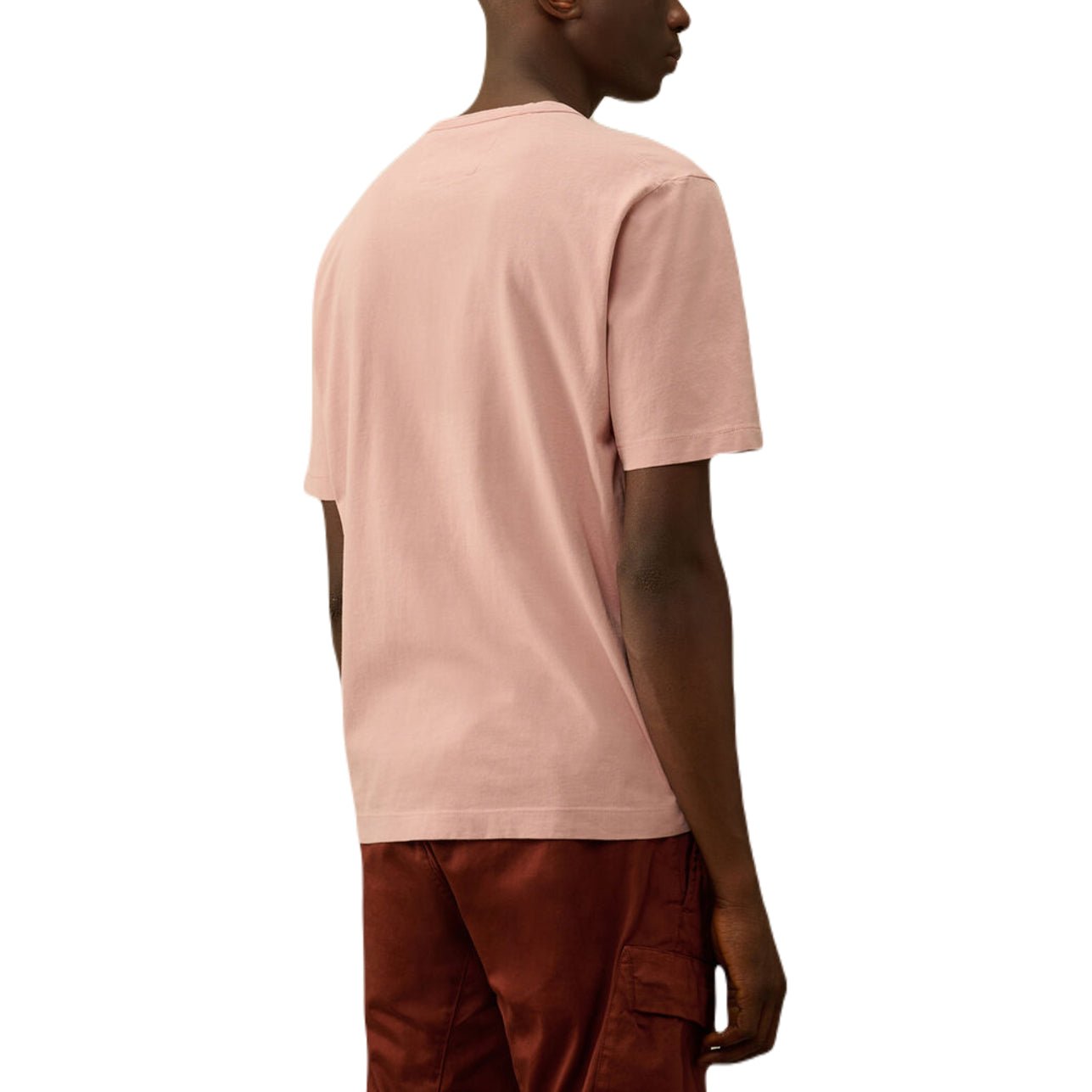 CP Company Large Logo T-Shirt - 520 Misty Rose - Escape Menswear
