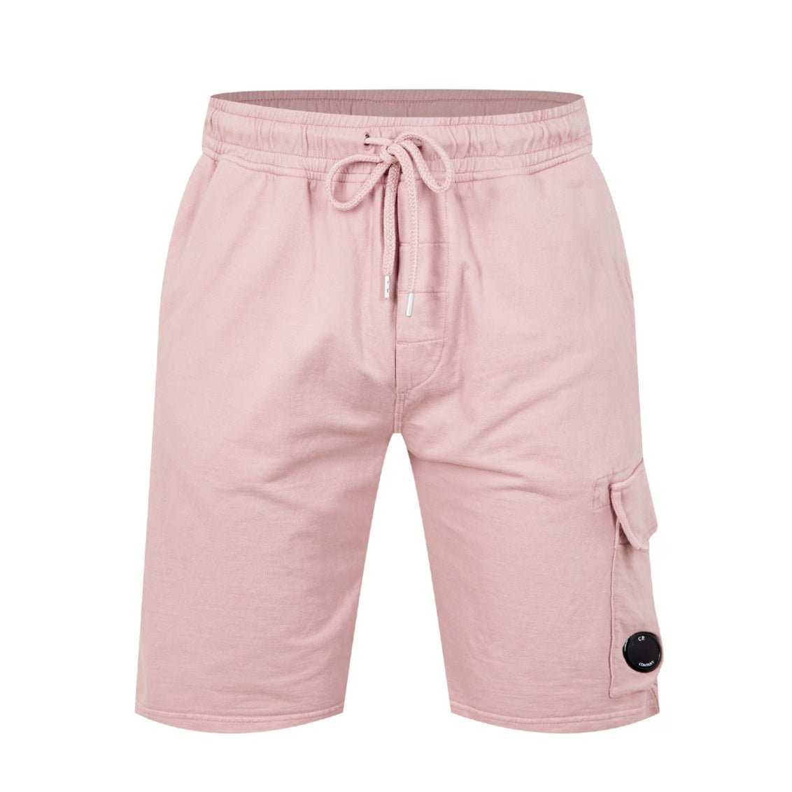 CP Company Light Fleece Cargo Shorts - 520 Misty Rose - Escape Menswear