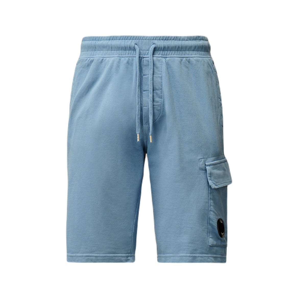 CP Company Light Fleece Cargo Shorts - 857 Light Blue - Escape Menswear