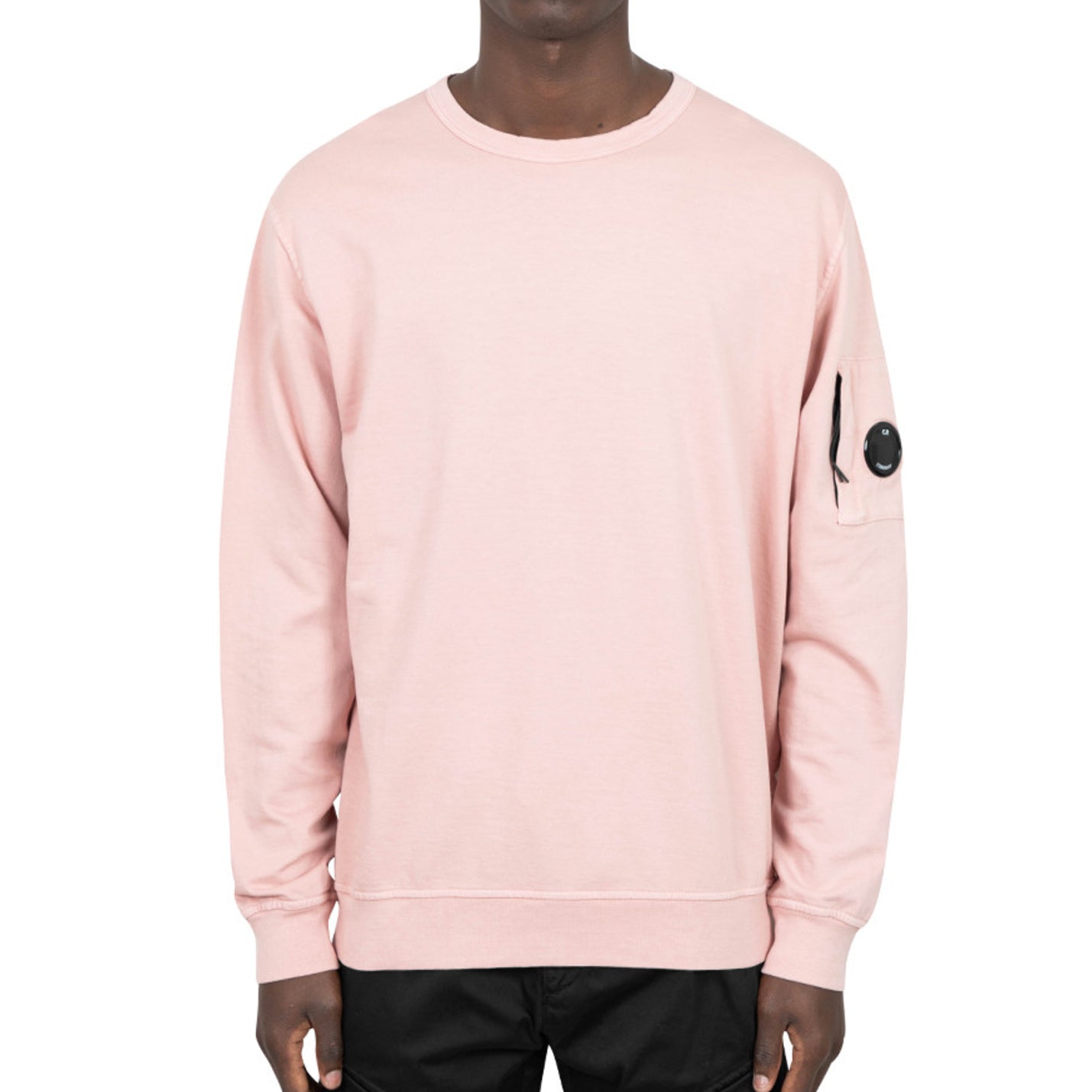 C.P. Company Light Fleece Lens Sweatshirt - 520 Misty Rose - Escape Menswear