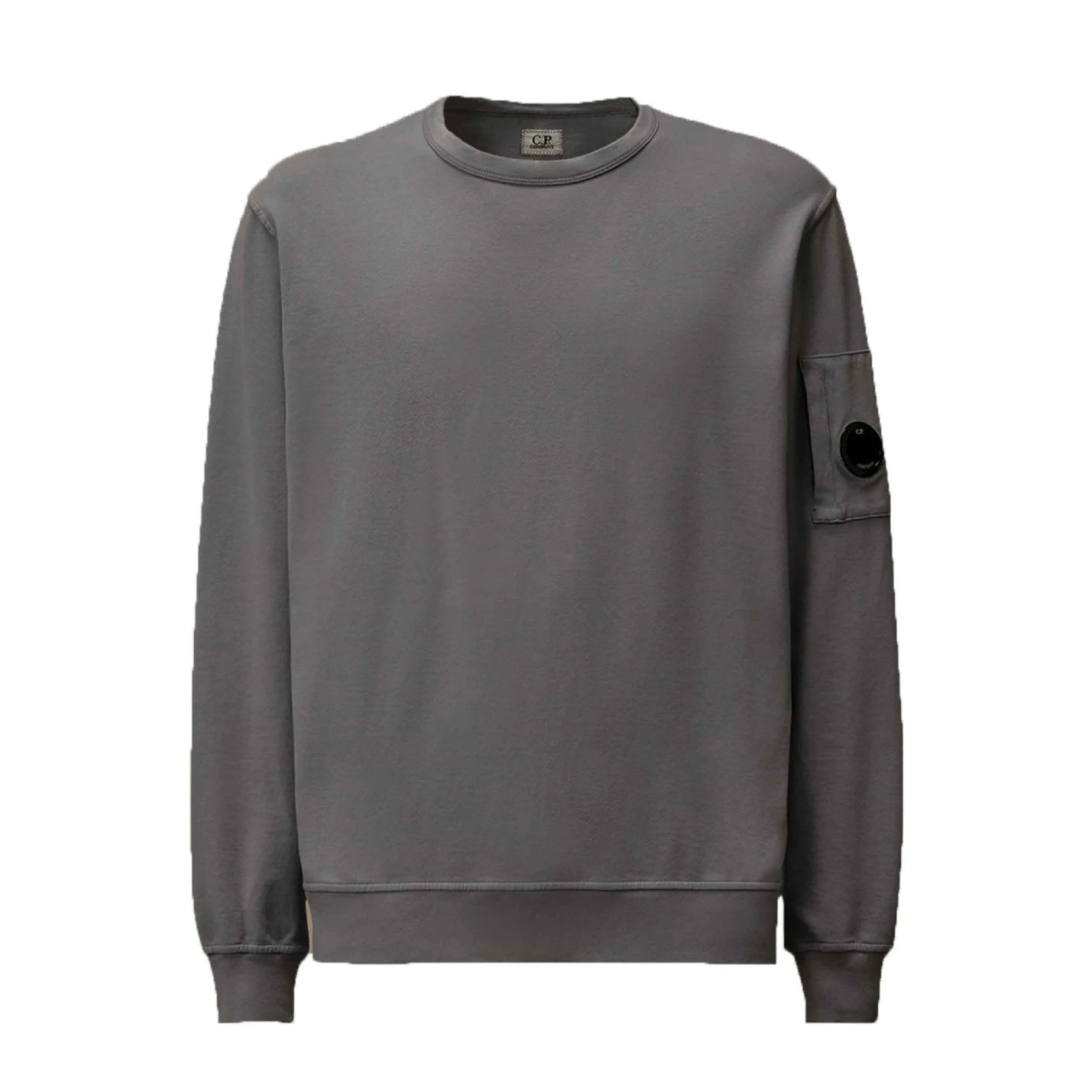 C.P. Company Light Fleece Lens Sweatshirt - 935 Smoked P Grey - Escape Menswear