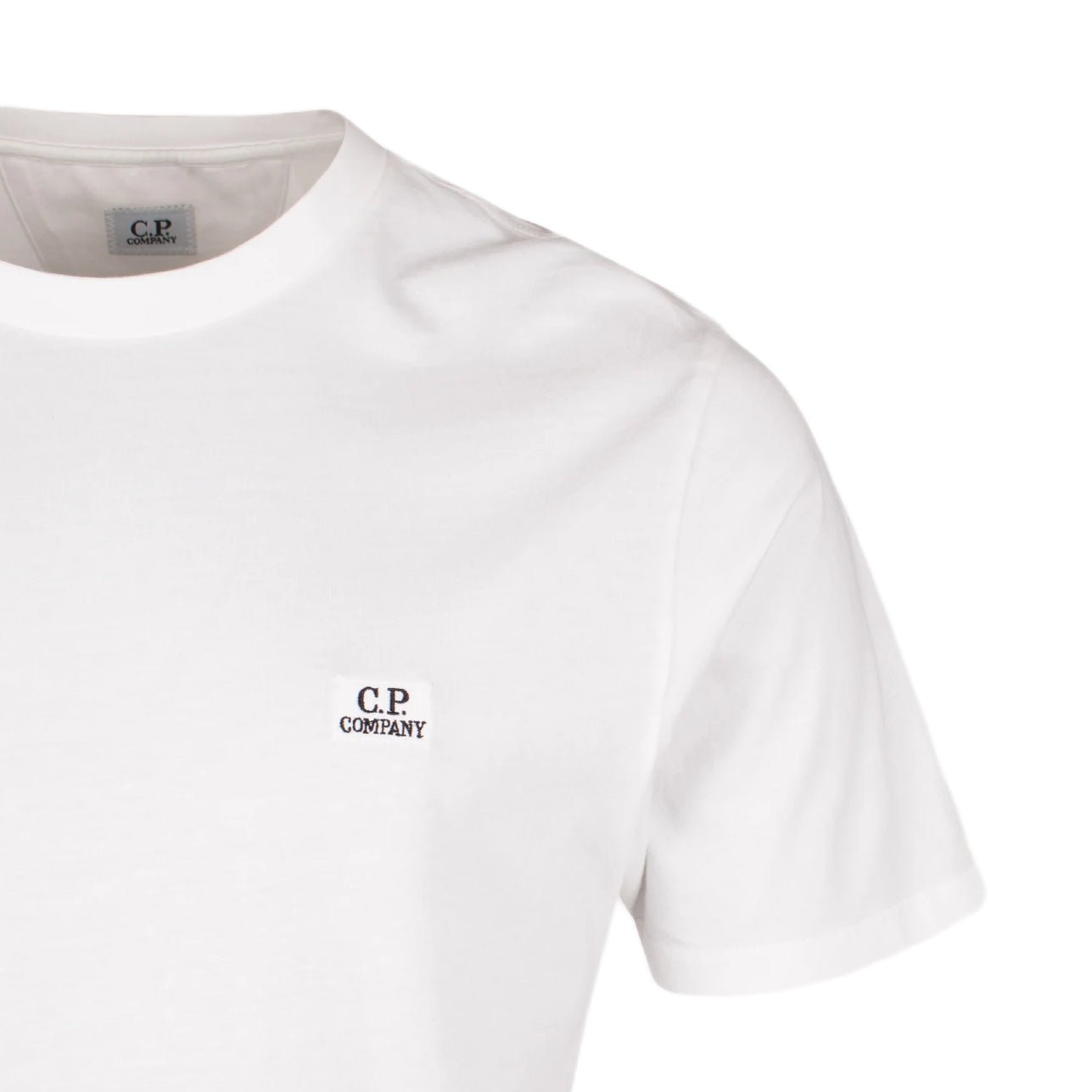 CP Company Logo Patch Short Sleeve T-Shirt - 103 Gauze White - Escape Menswear