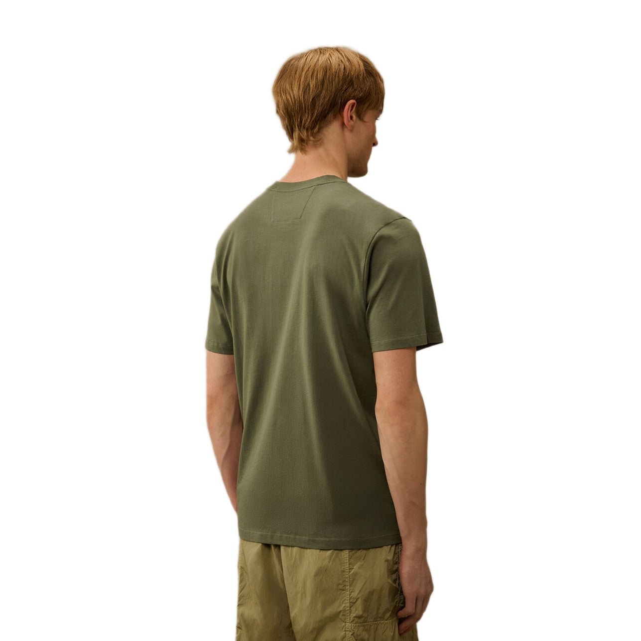CP Company Logo Patch Short Sleeve T-Shirt - 668 Laurel Green - Escape Menswear