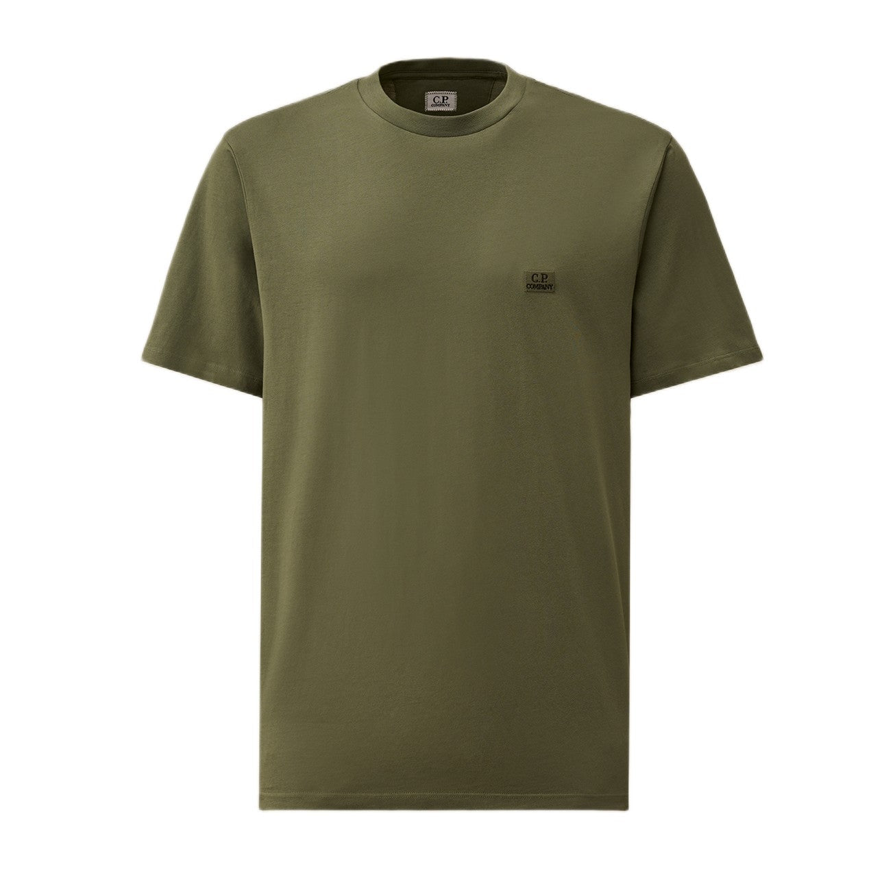 CP Company Logo Patch Short Sleeve T-Shirt - 668 Laurel Green - Escape Menswear