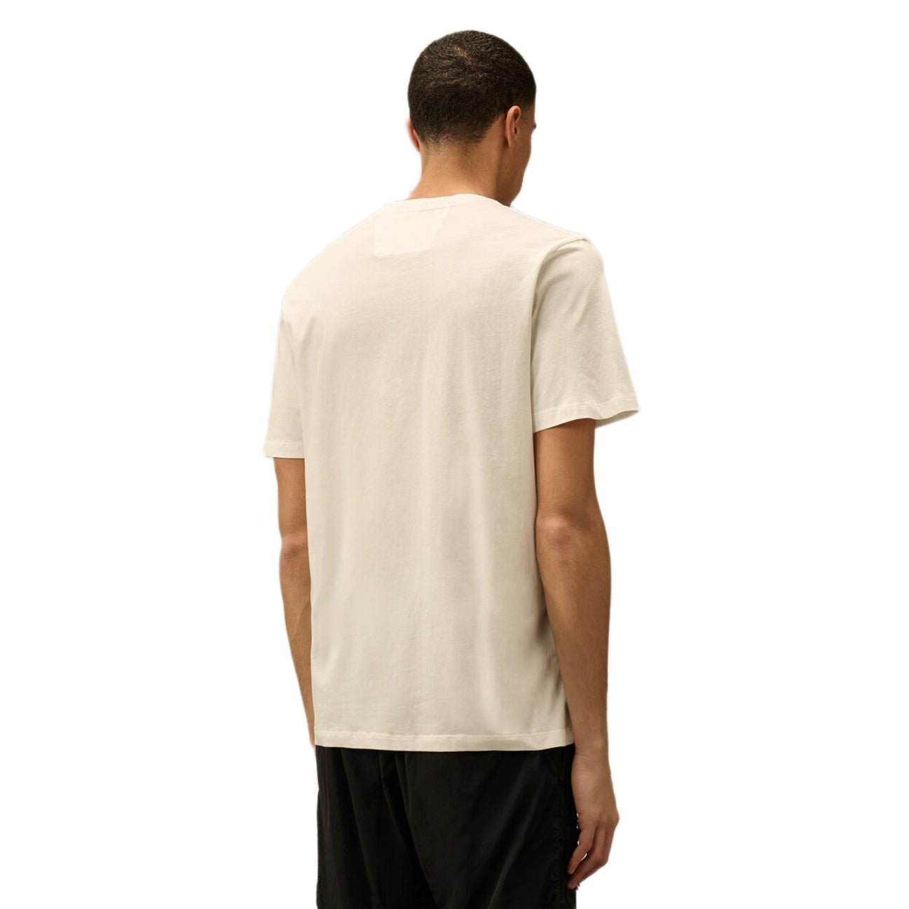 CP Company Logo Patch T-Shirt - 103 Gauze White - Escape Menswear