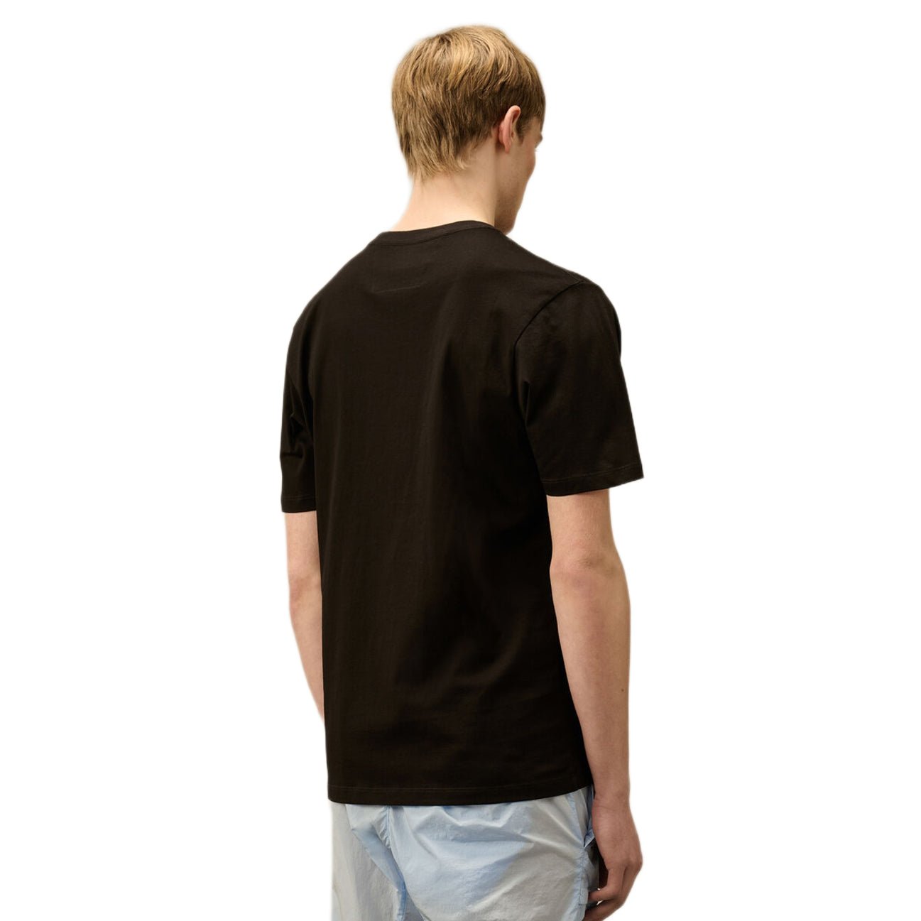 CP Company Logo Patch T-Shirt - 999 Black - Escape Menswear