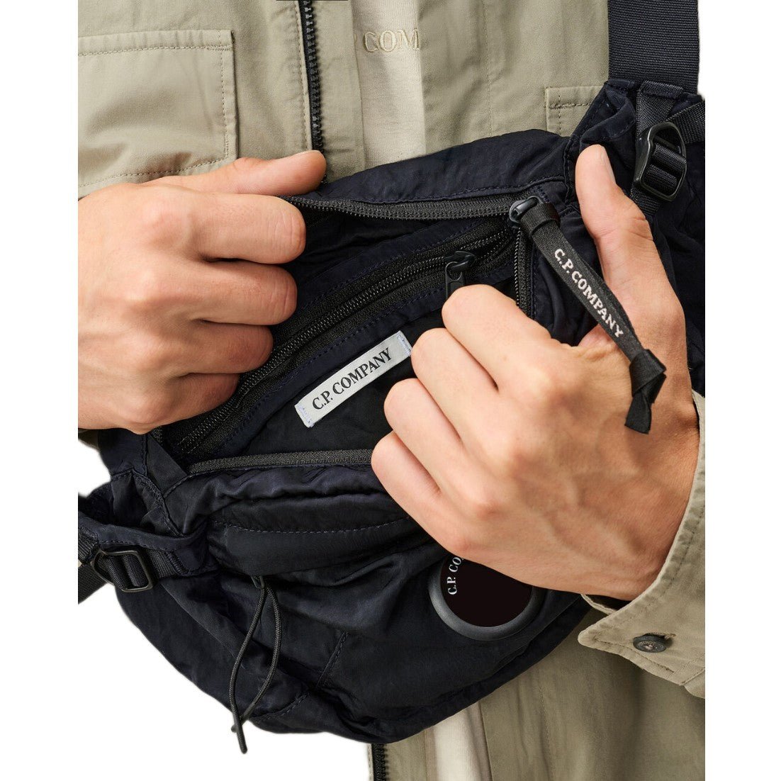 CP Company Nylon B Lens Waist Bag - 888 Total Eclipse - Escape Menswear