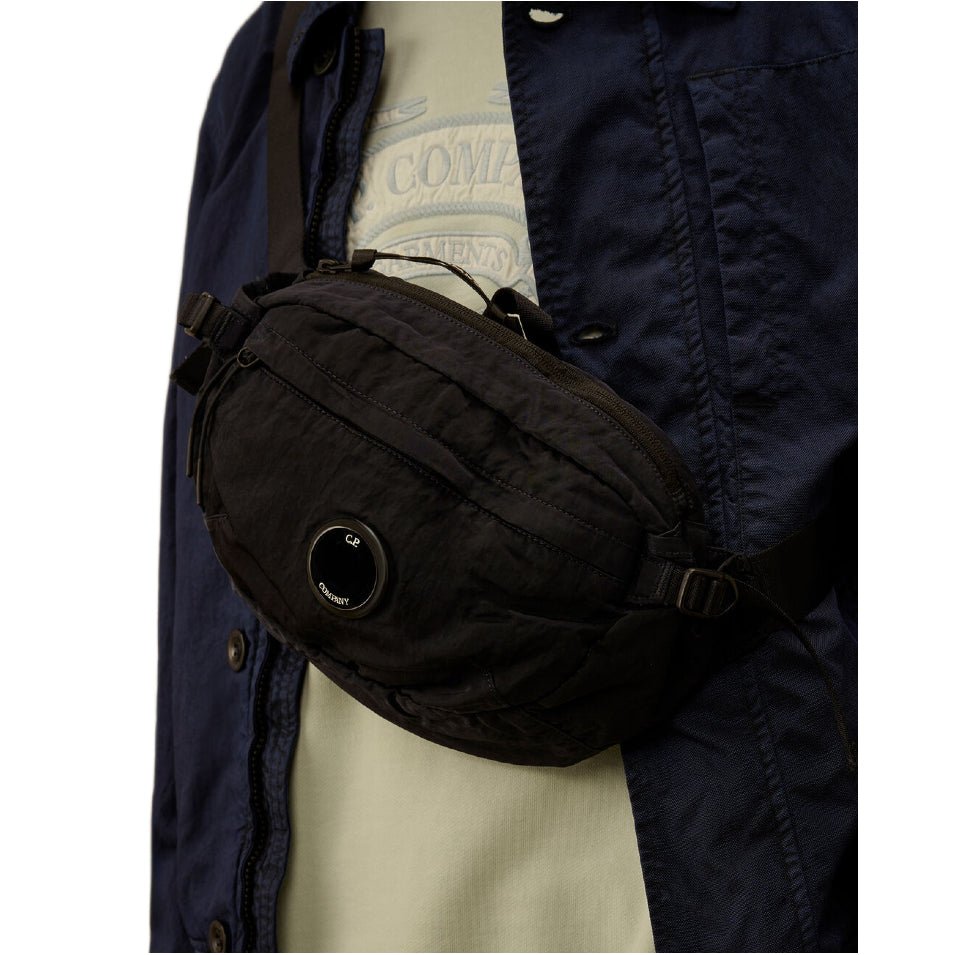 CP Company Nylon B Lens Waist Bag - 999 Black - Escape Menswear