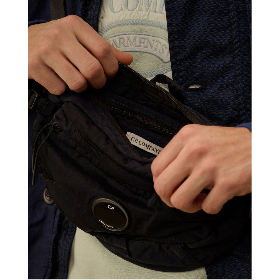 CP Company Nylon B Lens Waist Bag - 999 Black - Escape Menswear